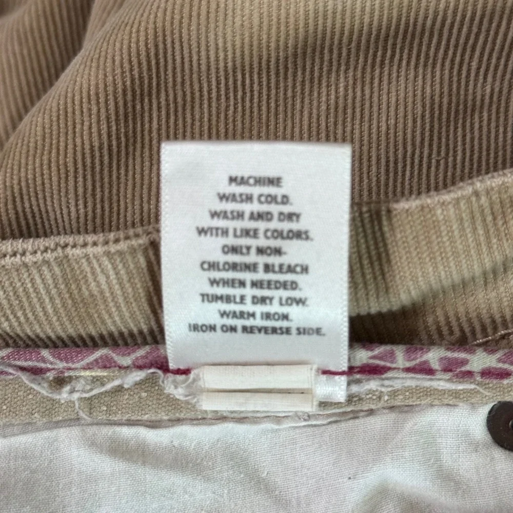 Old Navy Corduroy Pants 12 Tan Beige Bootcut Cottagecore Academia Classic‎ Y2K